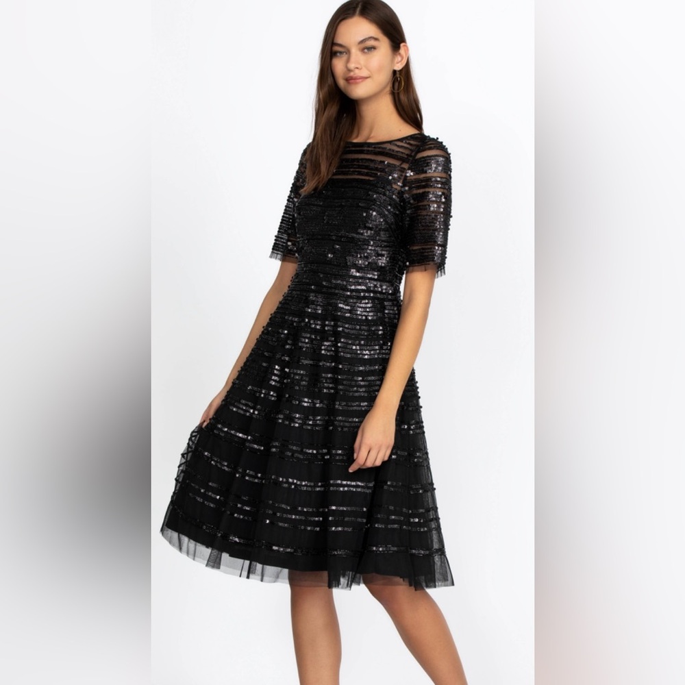 NWT Johnny Was Beaded Mesh Dress Size 6